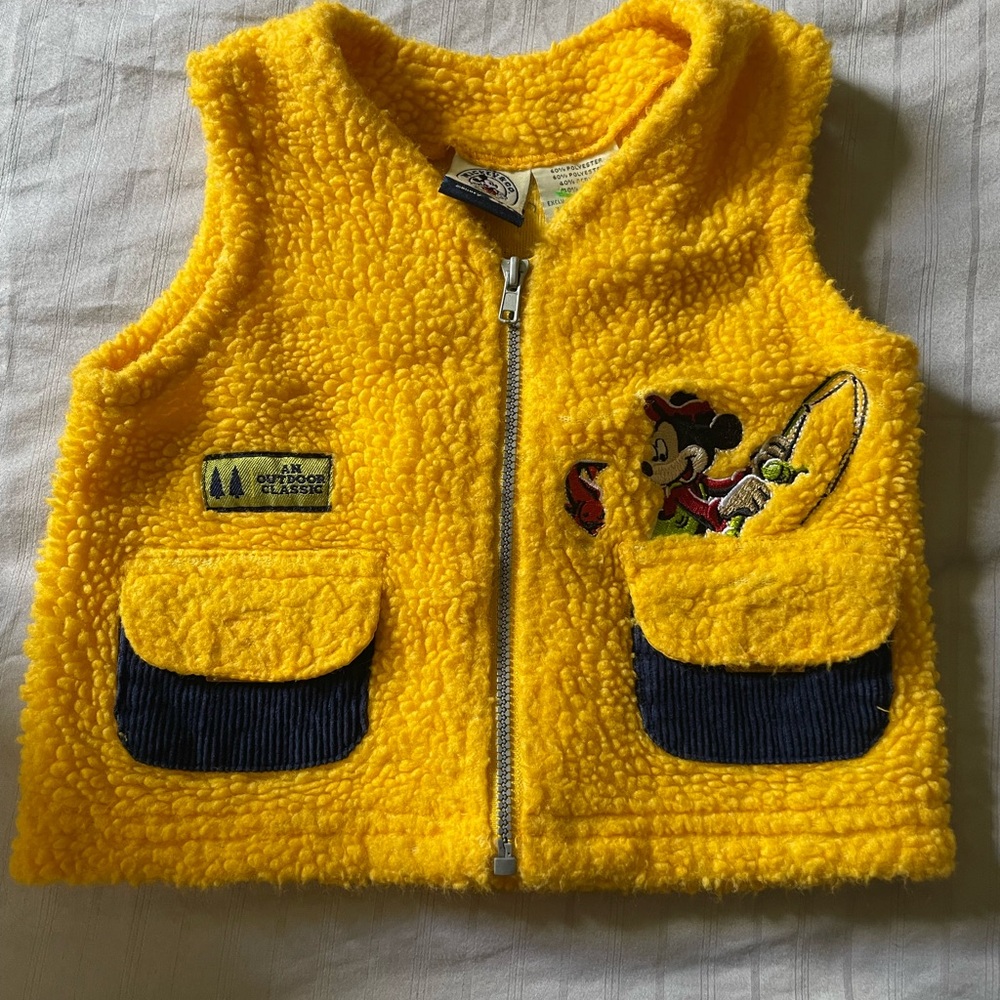 Disney Kids Yellow Fleece Vest